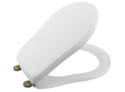 Kerasan RETRO WC sedátko Soft Close, biela/bronz 108601N