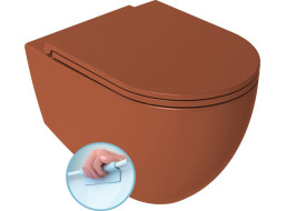 Isvea INFINITY závesná WC misa, Rimless, 36, 5x53cm, terracotta 10NF02005-2U