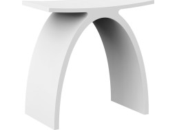 Sapho KORAL kúpeľňová stolička 43x43x23,5cm, solid surface, biela mat WF434