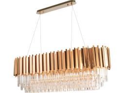 Stropné krištáľové svietidlo ROCK long - 60x30 cm - zlaté