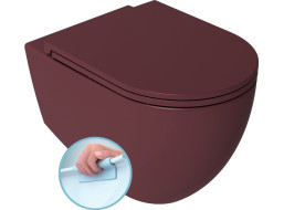 Isvea INFINITY závesná WC misa, Rimless, 36, 5x53cm, maroon red 10NF02005-2R