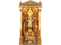 RoboTime 3D skladačka Zarážka na knihy Miniatúra domčeka Knižnica divov