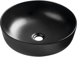 Sapho RONDEA keramické umývadlo na dosku Ø 41cm, čierna mat AR445B