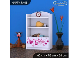 Detský úložný regál FALL IN LOVE - TYP 8 - NÍZKY