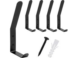 Súprava kovových háčikov FLORO 5 ks - čierna