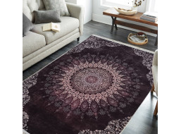 Kusový koberec HONOR New - Mandala - tmavo červený/ružový