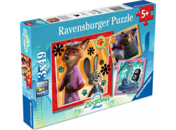 RAVENSBURGER Puzzle Zootropolis: Mesto zvierat 3x49 dielikov