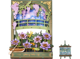 ROBOTIME Rowood 3D drevené puzzle Lekná s LED osvetlením 237 dielikov