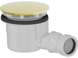 Polysan Vaničkový sifón, priemer 90mm, DN40, krytka zlato 17911G