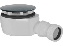 Polysan Vaničkový sifón, priemer 90mm, DN40, nízky, krytka gun metal 17916GM