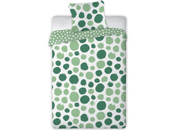 Bavlnené obliečky FASHION Zelené bodky - biele / zelené - 160x200 cm