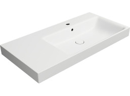 GSI NUBES keramické umývadlo 100x50cm, s odkladacou plochou vľavo, biela mat 9628109