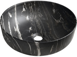 Sapho RONDEA keramické umývadlo na dosku Ø 41cm, carnico mramor AR445CM