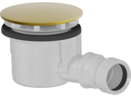 Polysan Vaničkový sifón, priemer 90mm, DN40, krytka zlato mat 17911GB