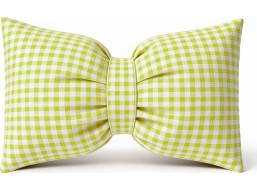 Dekoračný vankúš GLAM 30x50 cm - károvaný zelený