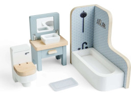Bigjigs Toys Drevený nábytok do domčeka pre bábiky Kúpeľňa