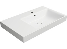 GSI NUBES keramické umývadlo 80x50cm, s odkladacou plochou vľavo, biela mat 9630109