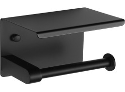 Sapho Držiak toaletného papiera s poličkou, čierna mat UN1197B