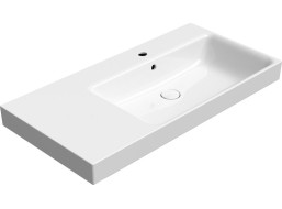 GSI NUBES keramické umývadlo 100x50cm, s odkladacou plochou vľavo, biela ExtraGlaze 9628111