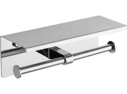 Sapho Dvojitý držiak toaletného papiera s poličkou 30cm, chróm UN1196C