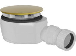 Polysan Vaničkový sifón, priemer 90mm, DN40, nízky, krytka zlato mat 17916GB