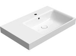GSI NUBES keramické umývadlo 80x50cm, s odkladacou plochou vľavo, biela ExtraGlaze 9630111