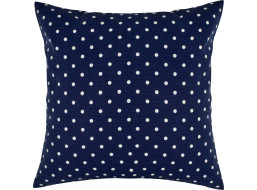 Obliečka na vankúš HAPPY 40x40 cm - tmavo modrý/biele bodky