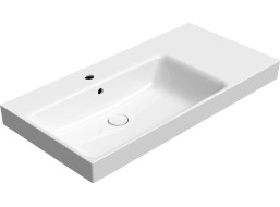 GSI NUBES keramické umývadlo 100x50cm, s odkladacou plochou vpravo, biela ExtraGlaze 9627111