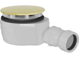 Polysan Vaničkový sifón, priemer 90mm, DN40, nízky, krytka zlato 17916G