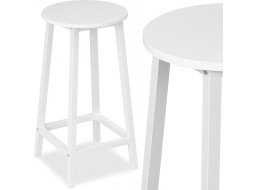 Kovová barová stolička FLINT White - biela