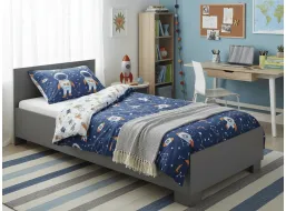 Posteľ ORVILLE 200x90 cm - šedá