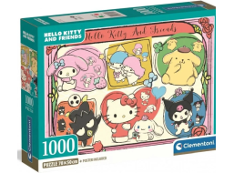 CLEMENTONI Puzzle Hello Kitty a priatelia - roztomilá koláž 1000 dielikov