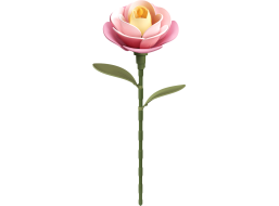 ROBOTIME Roker Floral Art: 3D puzzle Ružová kamélia 37 dielikov