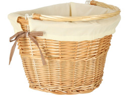 Prútený košík RALLEX na riadidlá bicykla - prírodný/biely