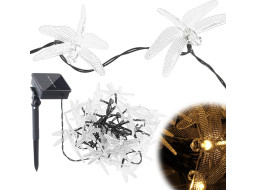 Solárne záhradné osvetlenie VÁŽKA - 6,5 m 30LED - teplá biela