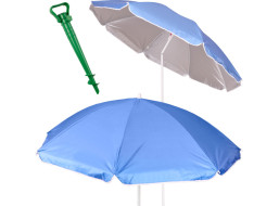 Plážový nastaviteľný slnečník 150 cm - modrý