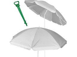 Plážový nastaviteľný slnečník 150 cm - šedý