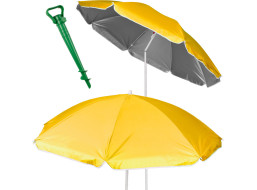 Plážový nastaviteľný slnečník 150 cm - žltý
