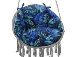 Vodeodolný obojstranný vankúš do závesného kresla LUNA UP - Blue Passion + čierna