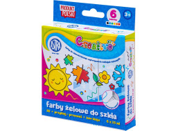 ASTRA CREATIVO Gélové farby na sklo 6x15ml