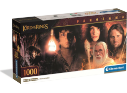 CLEMENTONI Panoramatické puzzle Pán prsteňov: Hrdinovia Stredozeme 1000 dielikov