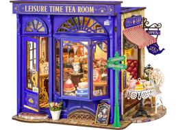 ROBOTIME Rolife DIY 3D drevené puzzle Pohodová čajovňa s LED osvetlením