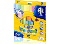 ASTRA Trojhranné pastelové obojstranné pastelky 24 ks, 48 farieb