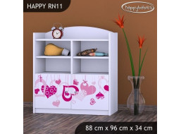 Detský úložný regál FALL IN LOVE - TYP 11 - NÍZKY