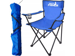 Skladacia rybárska stolička HUGO - modrá
