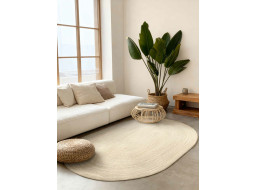 Kusový koberec Jute Braided 106007 Ivory ovál