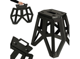 Skladacia turistická stolička 39,5 cm - čierna
