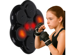 Boxerský nástenný trenažér KX3007 s hudbou, LED a USB + rukavice