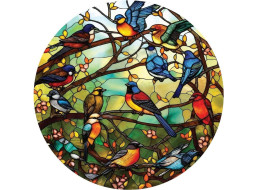 ART PUZZLE Okrúhle puzzle Vitráž Lesný zbor 570 dielikov