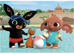 DINO Puzzle Bing pri bazéne 24 dielikov